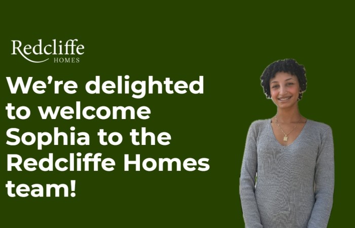We&rsquo;re delighted to welcome Sophia to the Redcliffe Homes team!